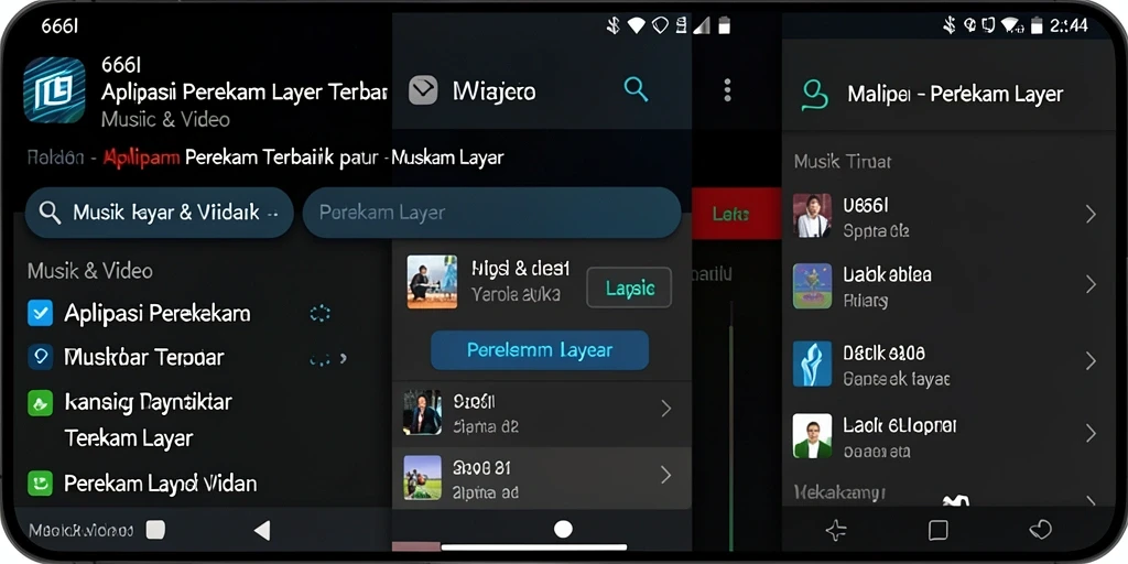 Antarmuka pengguna aplikasi Perekam Layar 666I yang intuitif dan fungsional.