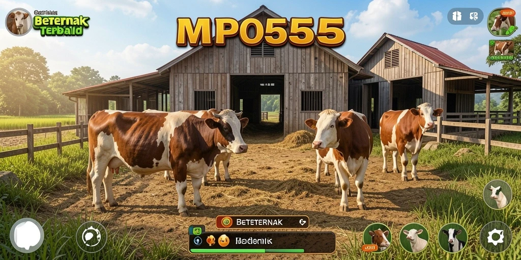 Tampilan antarmuka game Beternak MPO555 yang mengasyikkan.
